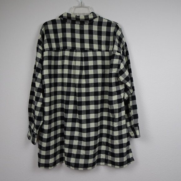 Levi's Flannel Shirt Women's Plus Size 2X Black Plaid Long Sleeve Warm - Picture 5 of 8